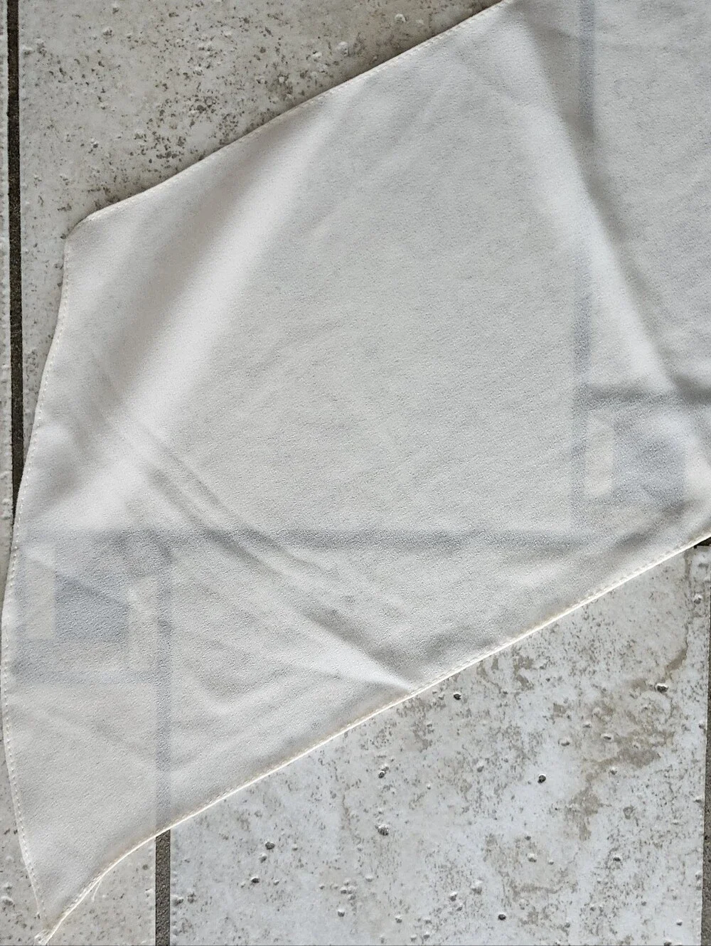 Elegant Cream Sheer Silk Scarf/Head Scarf 8x86 Inches